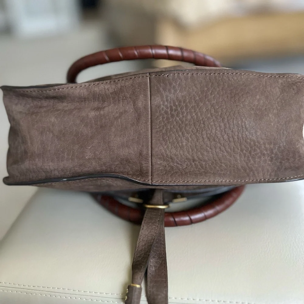 Original Chloe Brown leather Medium Marcie shoulder/crossbody bag - Picture 9 of 15